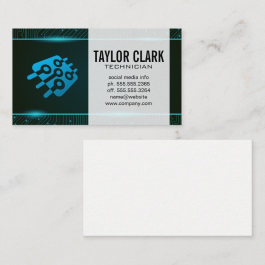 技術者 | マイクロチップ 名刺 (正面/裏面)