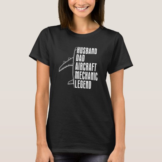技術者 夫 父 エンジニア 航空機 メカニック Tシャツ (正面)