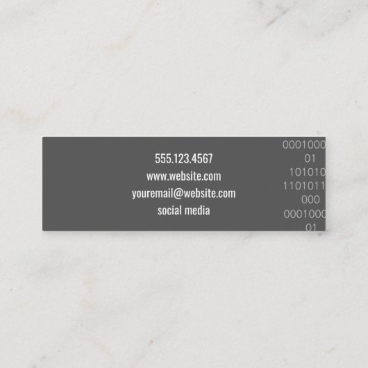 技術者 |手のひら スキニー名刺 (裏面)