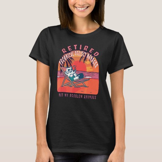 技術退職したプロジェクト管理者ヴィンテージ削除 Tシャツ (正面)