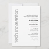 技術革新ビジネス企業のイベントモダン 招待状 (正面)