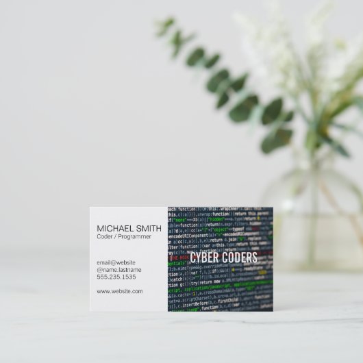 技術 |プログラマ |コーダ 名刺 (スタンド正面)