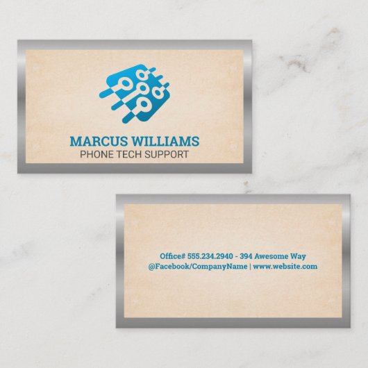 技術 |マイクロチップ 縁ど |  名刺 (正面/裏面)