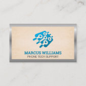 技術 |マイクロチップ 縁ど |  名刺 (正面)