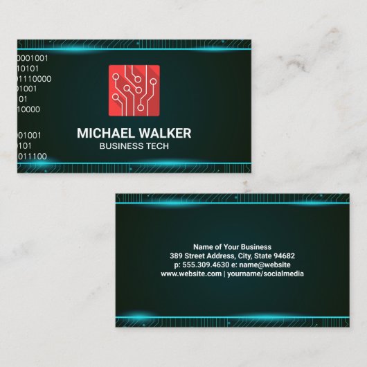 技術 |回線 名刺 (正面/裏面)