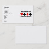 把握することによる宣言者の勝利鍵カード 名刺 (正面/裏面)