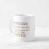 抑うつおもしろい飲みコーヒー引用文 コーヒーマグカップ (正面左)