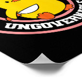 抑えおもしろいられないおもしろいカモだ ポスター (角)