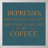 抑えおもしろいコーヒーことわざ ポスター (正面)