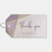 抑えた梅モダン金ゴールドフレ結婚ーム ギフトタグ (裏面横)