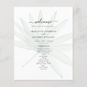 抑えられた熱帯植物の結婚式 プログラム (正面)