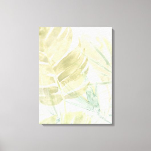 抑えられた熱帯葉の キャンバスプリント (正面)