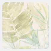 抑えられた熱帯葉の スクエアシール (正面)