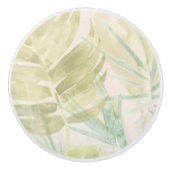 抑えられた熱帯葉の セラミックノブ (正面)