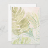 抑えられた熱帯葉の ポストカード (正面/裏面)
