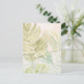 抑えられた熱帯葉の ポストカード (スタンド正面)