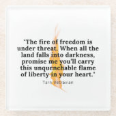 抑えられない炎 – ガラスコースター (正面)