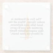 抑えられない炎 – ガラスコースター (裏面)