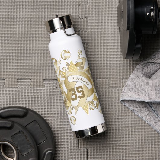 抑ガーリー制された金ゴールドボールとスター ウォーターボトル (ジム)