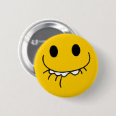 抑制された笑う黄色い顔 缶バッジ (正面&裏面)