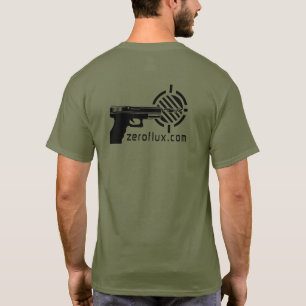 抑制されるZerofluxの行為の射撃、発砲のロゴ Tシャツ