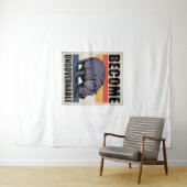 抑制できないおもしろいベビーヒッポモートウ長 タペストリー (インサイチュ(横))