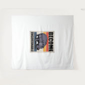 抑制できないおもしろいベビーヒッポモートウ長 タペストリー (正面(横))