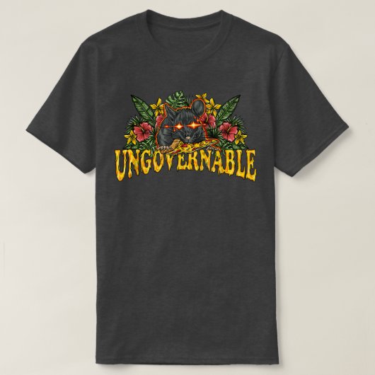 抑制できないピザラット Tシャツ (デザイン正面)