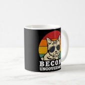 抑制できないミーム猫ミームレトロヴィンテージ コーヒーマグカップ (正面右)