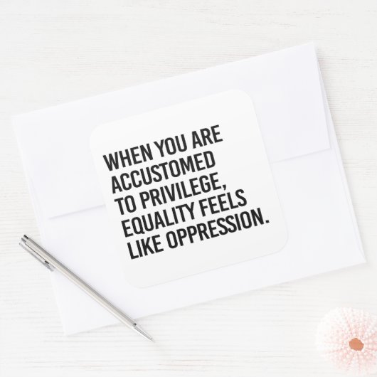 抑圧感じのような平等 スクエアシール (封筒)