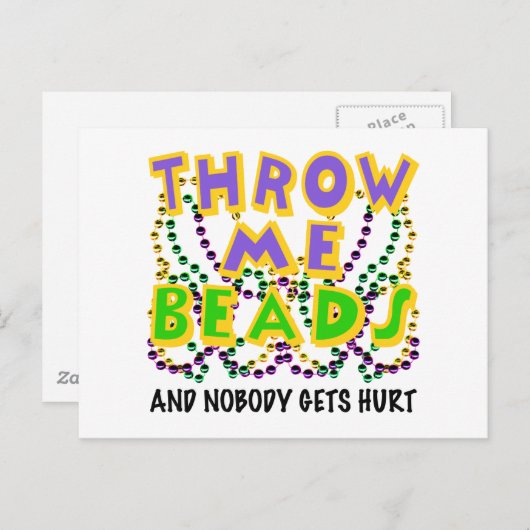 投げてビーズで誰も傷つかない ポストカード (正面/裏面)