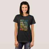 投げて追跡できる時に何とプッ食べク走す Tシャツ (正面フル)