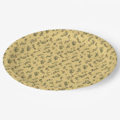 投げられた花のワイルドフラワーズをジョンハキの黄色に ペーパープレート (アングル)