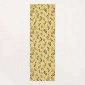 投げられた花のワイルドフラワーズ - すいせんの黄色 ヨガマット (裏面)