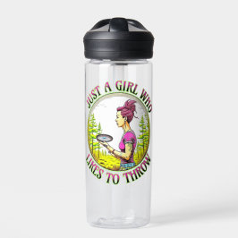 投げるのが好きな少女 |ディスクゴルフ ウォーターボトル