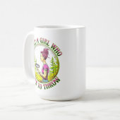 投げるのが好きな少女 |ディスクゴルフ コーヒーマグカップ (正面左)