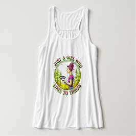 投げるのが好きな少女 |ディスクゴルフ タンクトップ