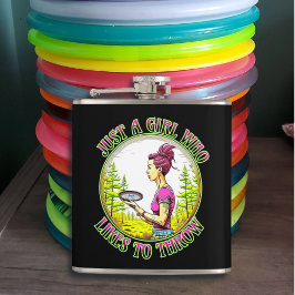 投げるのが好きな少女 |ディスクゴルフ フラスク