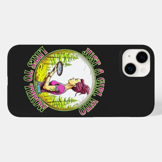 投げるのが好きな少女 |ディスクゴルフ Case-Mate iPhoneケース (裏面 (横))