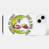 投げるのが好きな少女 |ディスクゴルフ iPhoneケース (裏面横)