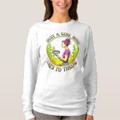 投げるのが好きな少女 |ディスクゴルフ Tシャツ (正面)