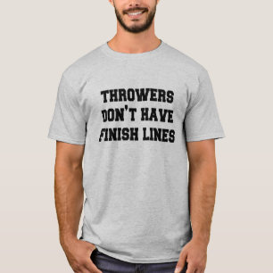 投げる人に幸せな投球によって決勝線がありません Tシャツ