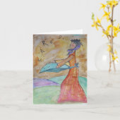 投げる心配の挨拶状 カード (黄色い花)