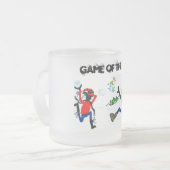 投げゲーム，すりガラスのマグカップ。 フロストグラスマグカップ (正面左)