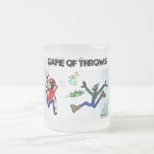 投げゲーム，すりガラスのマグカップ。 フロストグラスマグカップ (中央)