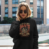 投げダーツ破りハート- おもしろい Dart Player パーカ