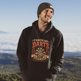 投げダーツ破りハート- おもしろい Dart Player パーカ