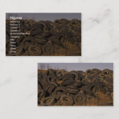 投げ出された古いタイヤ 名刺 (正面/裏面)