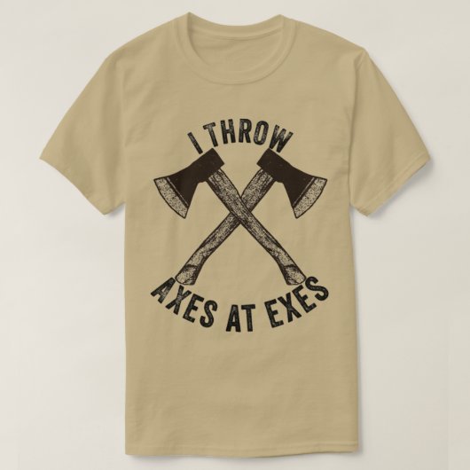 投げ斧トマホーク二重の斧ギフト9 Tシャツ (デザイン正面)