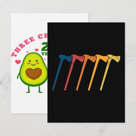 投げ斧 招待状 (正面/裏面)